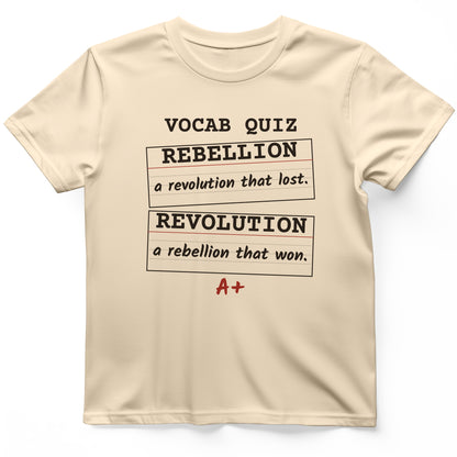 Rebellion Vs Revolution Flash Cards T-Shirt