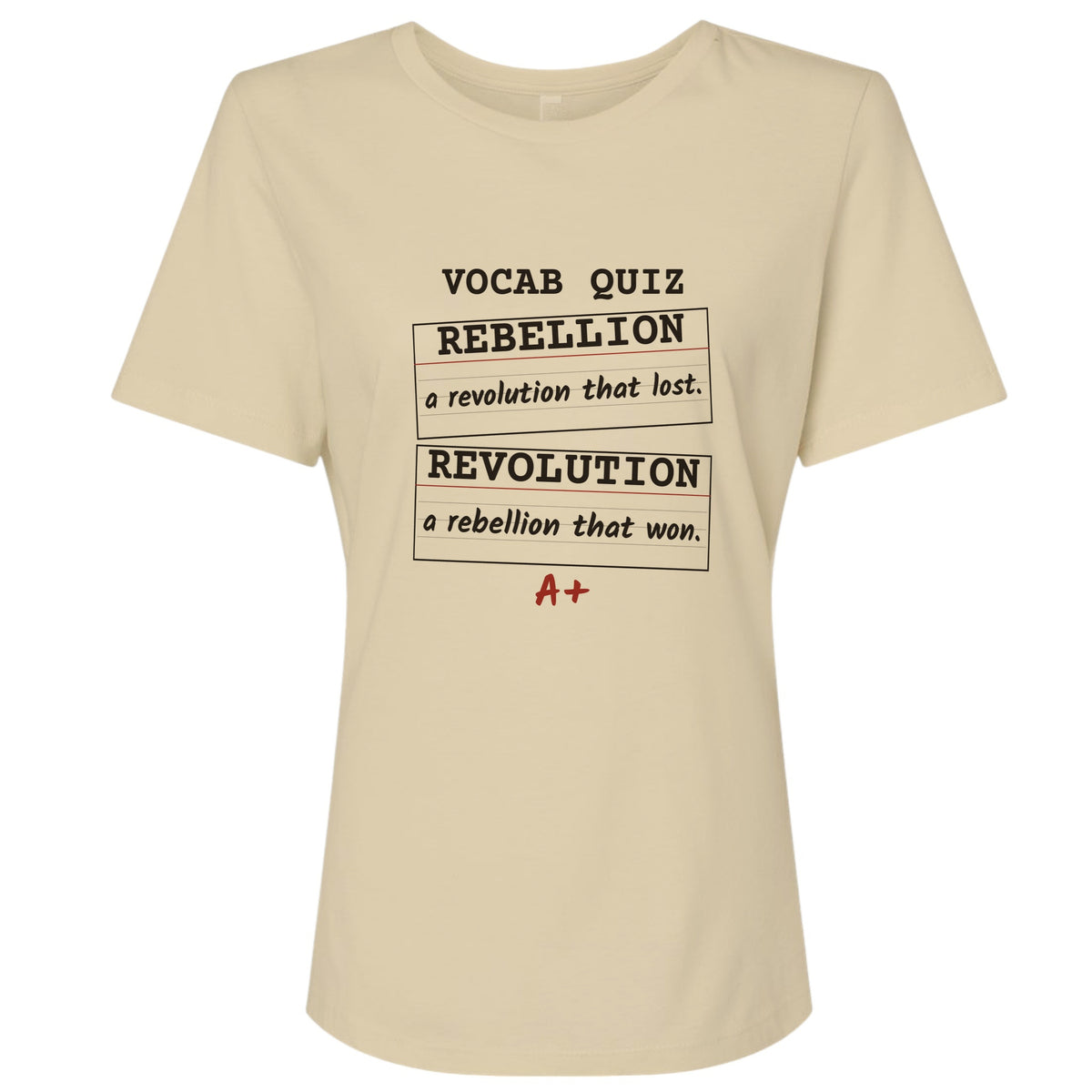 Rebellion Vs Revolution Flash Cards Women's T-Shirt