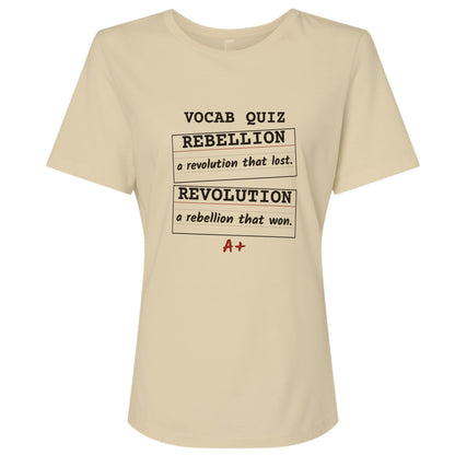 Rebellion Vs Revolution Flash Cards Women's T-Shirt