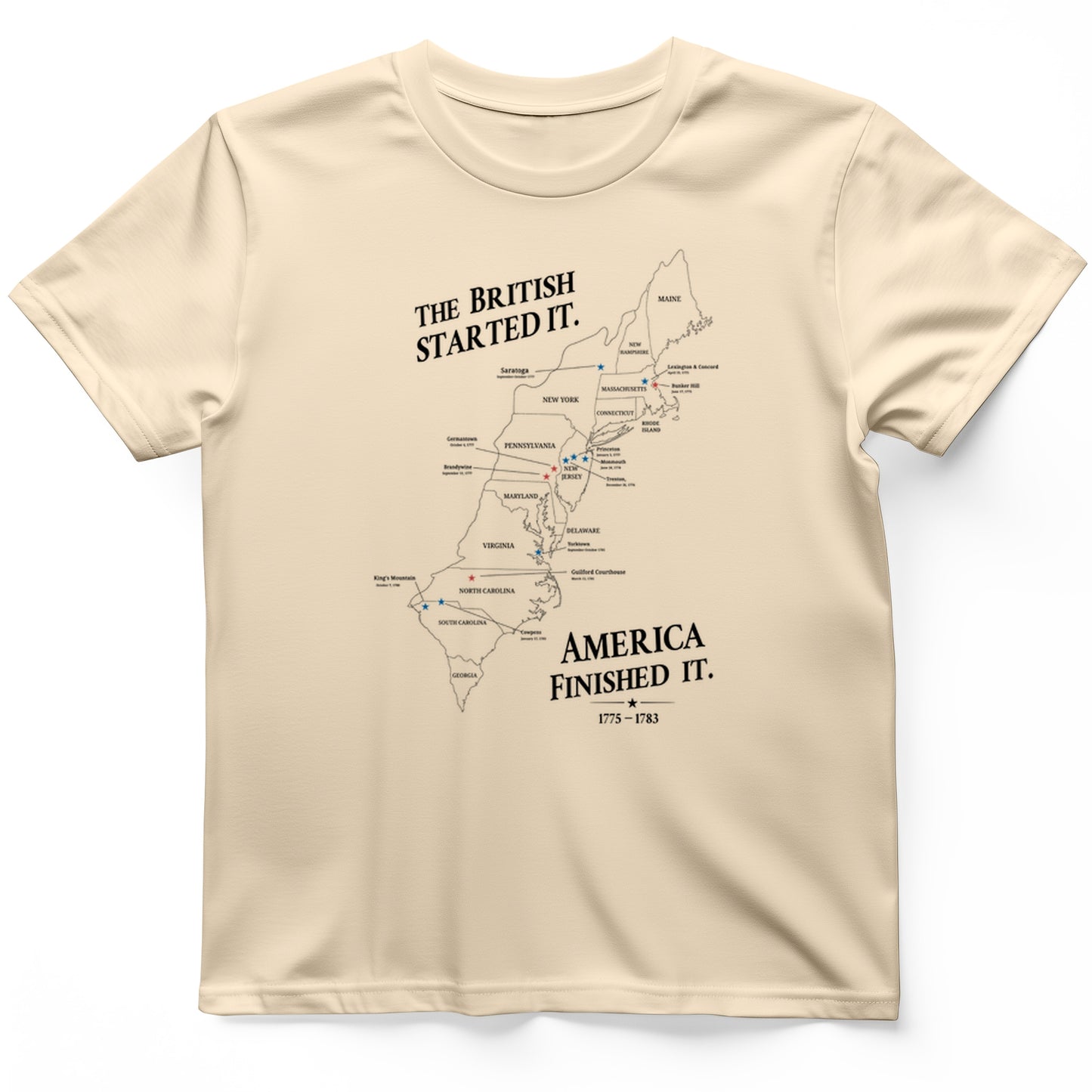 Revolutionary War Map T-Shirt