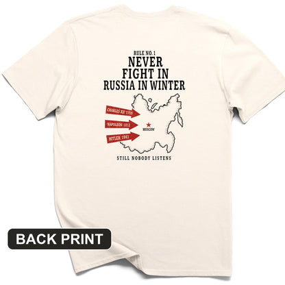 Russia In Winter Back Print T-Shirt