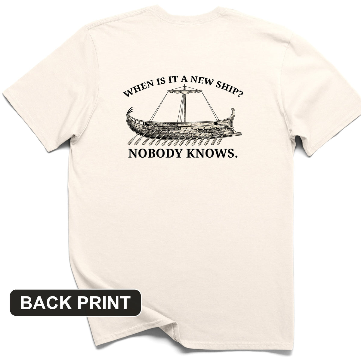 Ship of Theseus Back Print T-Shirt
