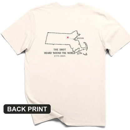 Shot Heard Round The World Back Print T-Shirt