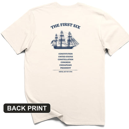 Six Frigates Back Print T-Shirt