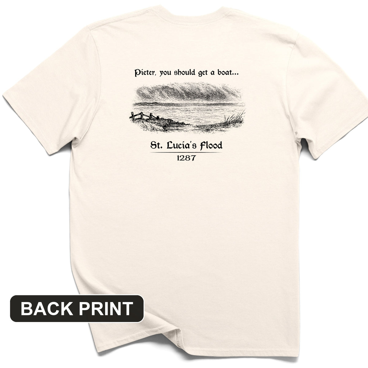St Lucia Flood Back Print T-Shirt