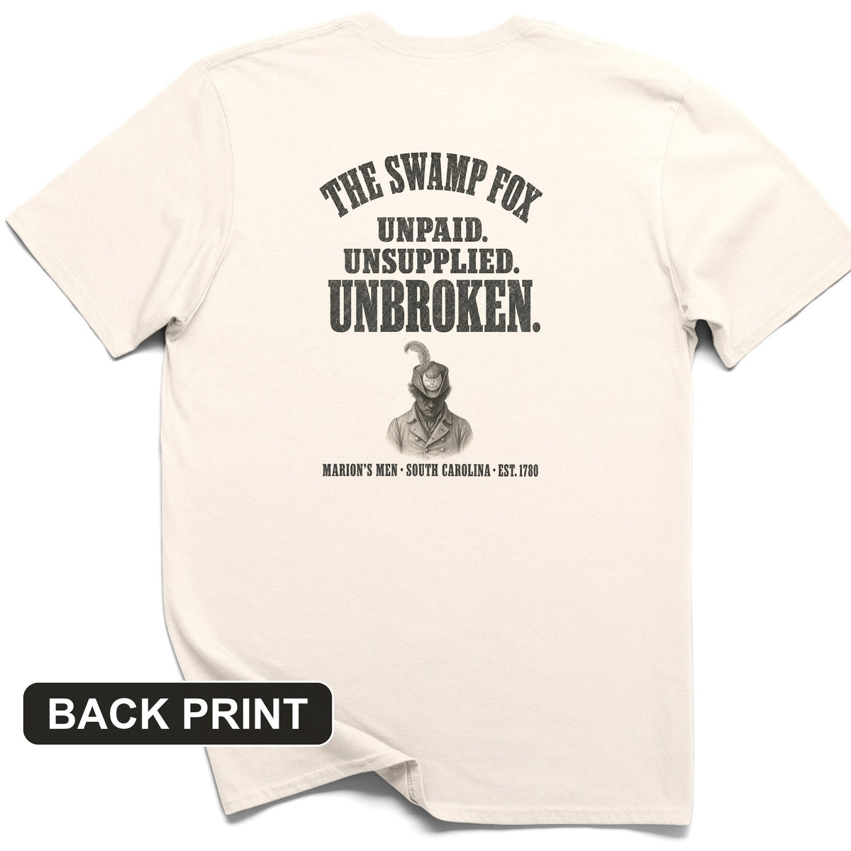 Swamp Fox Unbroken Back Print T-Shirt