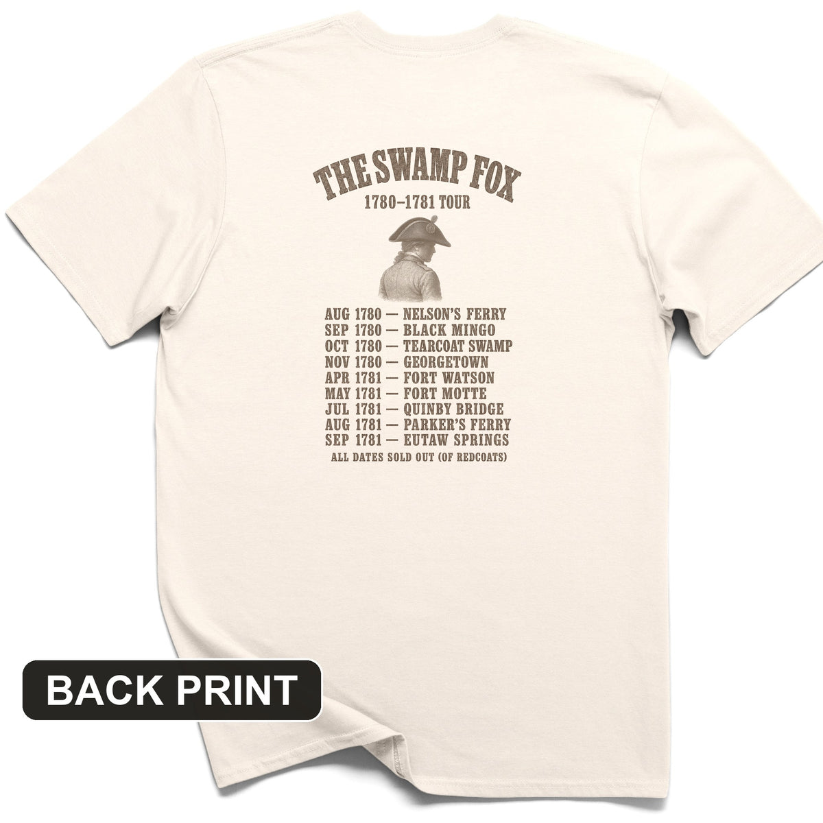 Swamp Fox World Tour Back Print T-Shirt