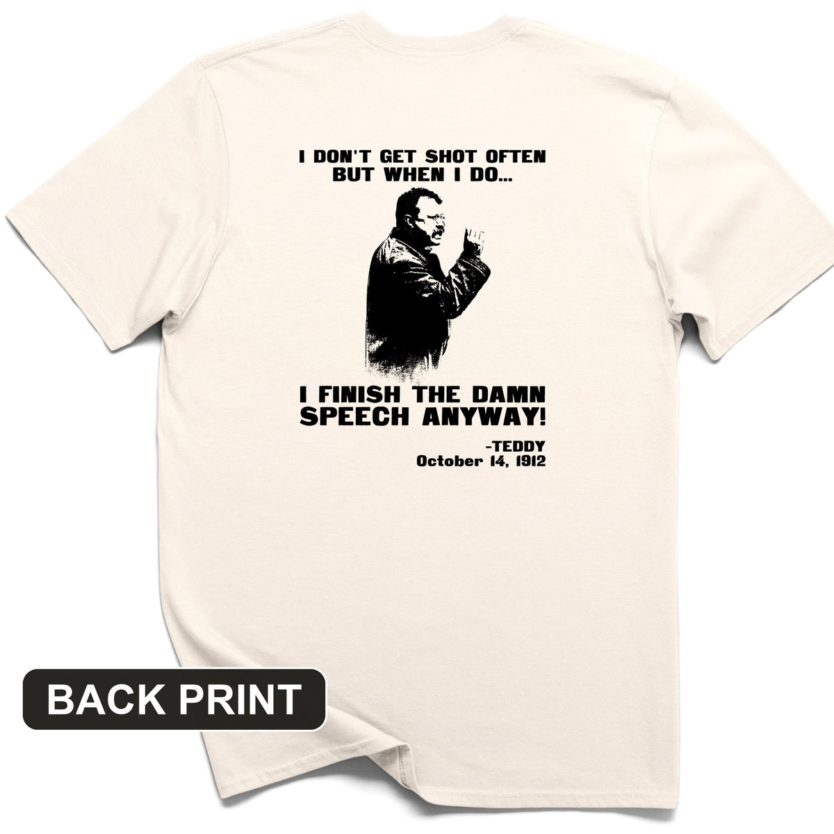 Teddy Speech Back Print T-Shirt