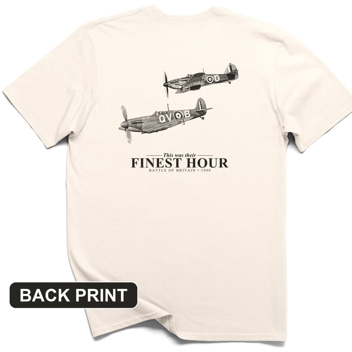 Their Finest Hour Back Print T-Shirt