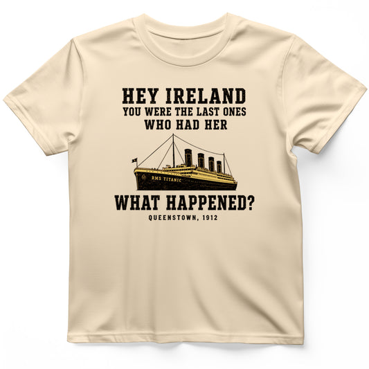 Titanic “What Happened” Queenstown 1912 T-Shirt