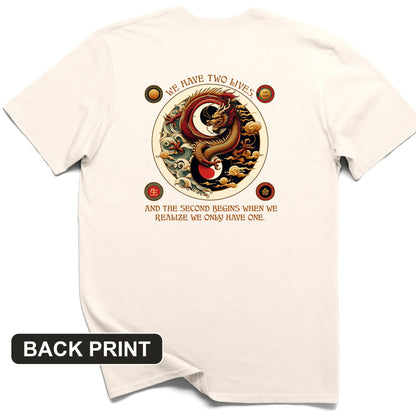 Two Lives Back Print T-Shirt