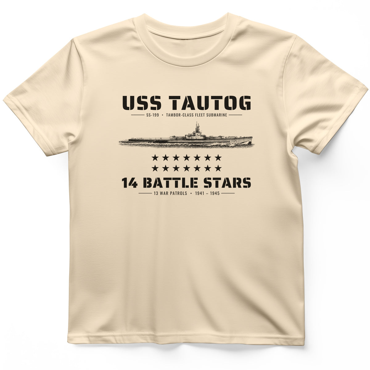 USS Tautog 14 Battle Stars T-Shirt