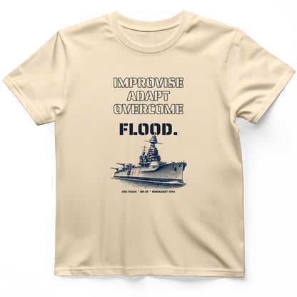 USS Texas - Improvise Adapt Overcome Flood T-Shirt
