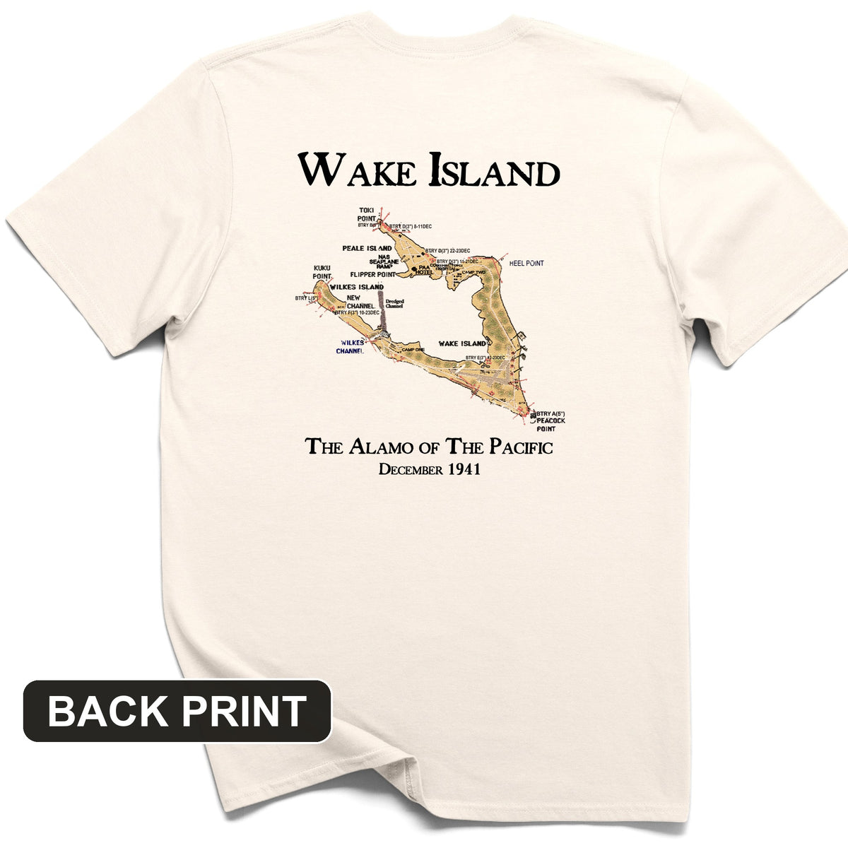 Wake Island Back Print T-Shirt