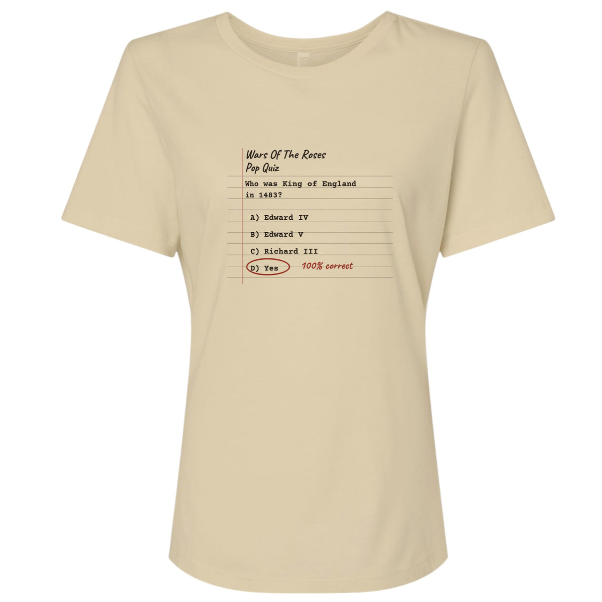 Wars Of The Roses Pop Quiz Women's T-Shirt