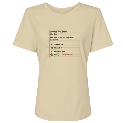 Wars Of The Roses Pop Quiz Women's T-Shirt
