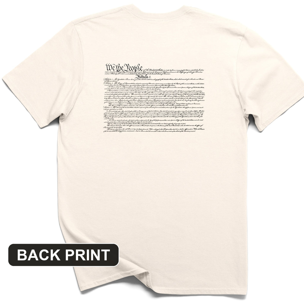 We the People Constitution Back Print T-Shirt