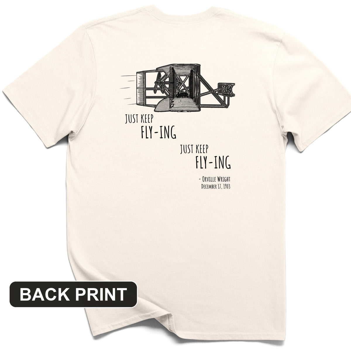 Wright Brothers Back Print T-Shirt