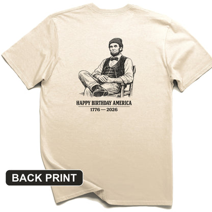 Abe Beanie Back Print T-Shirt