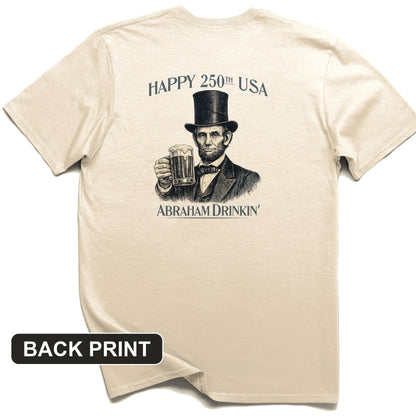 Abraham Drinkin Back Print T-Shirt