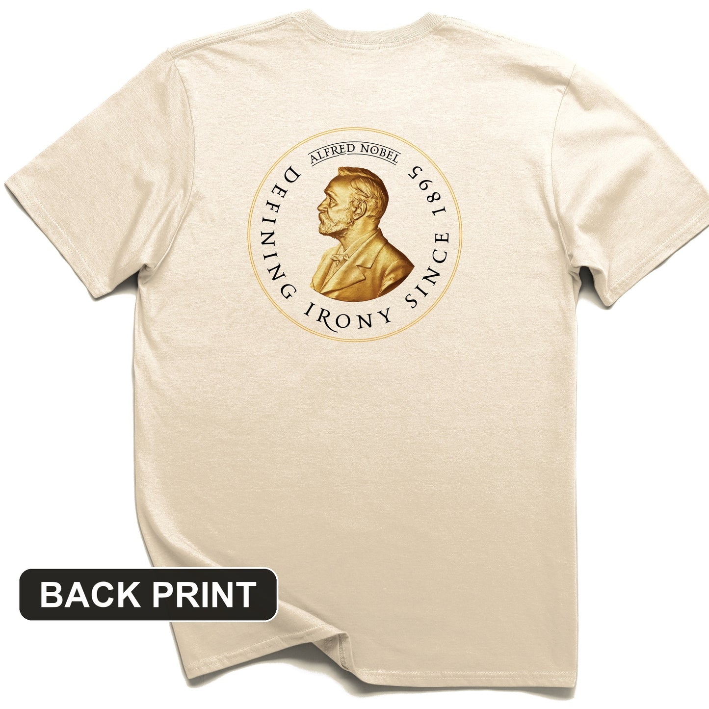 Alfred Nobel Back Print T-Shirt