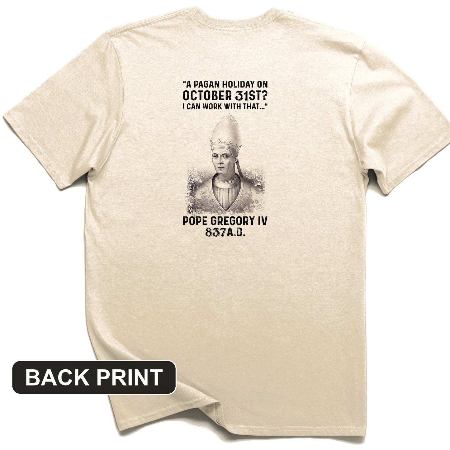 All Saint's Day Back Print T-Shirt