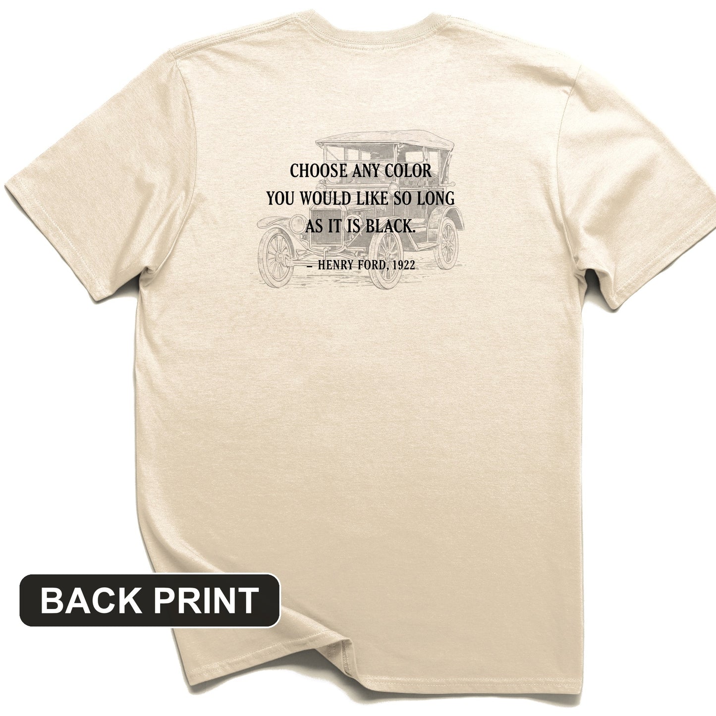 Any Color Back Print T-Shirt