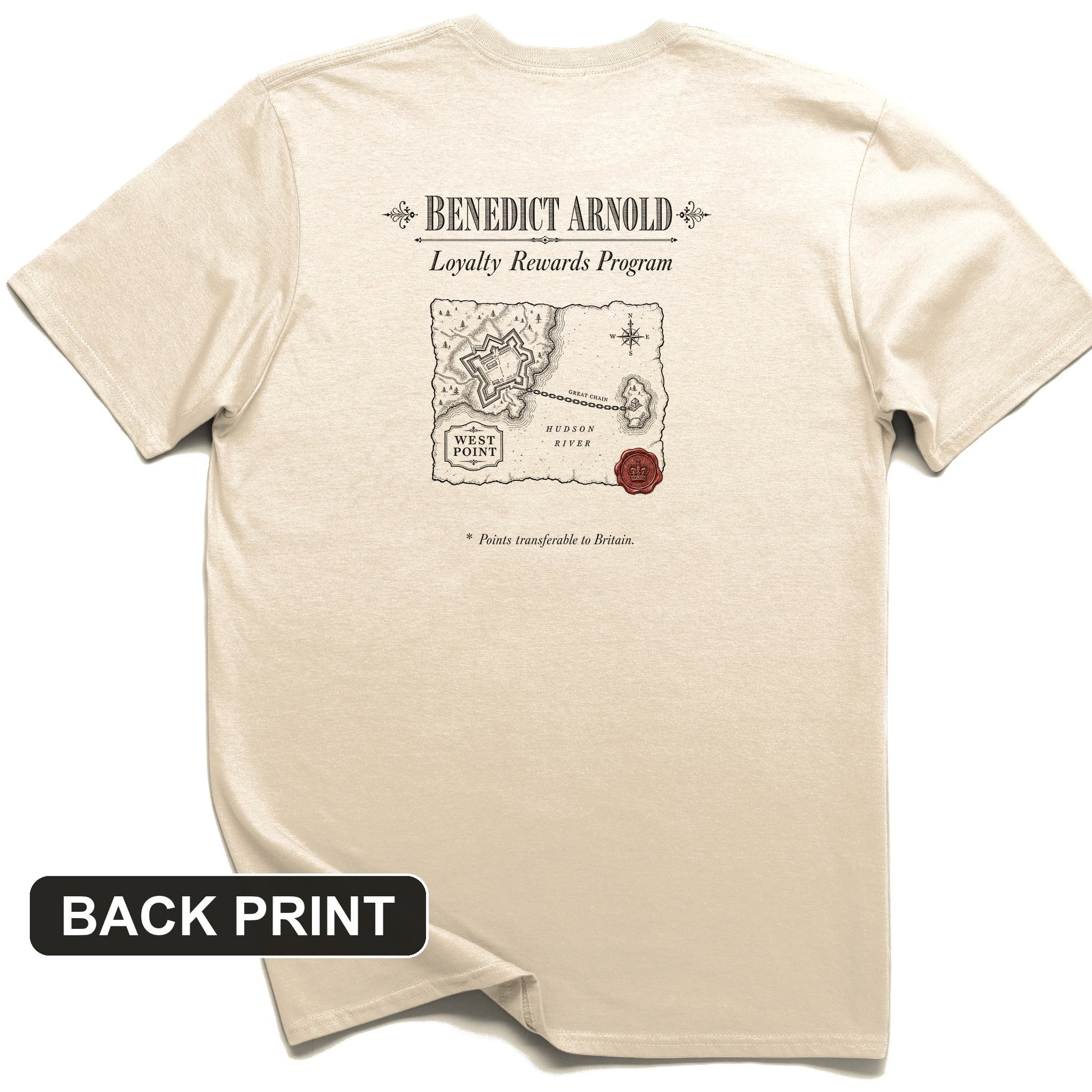 Benedict Arnold Loyalty Rewards Program Back Print T-Shirt