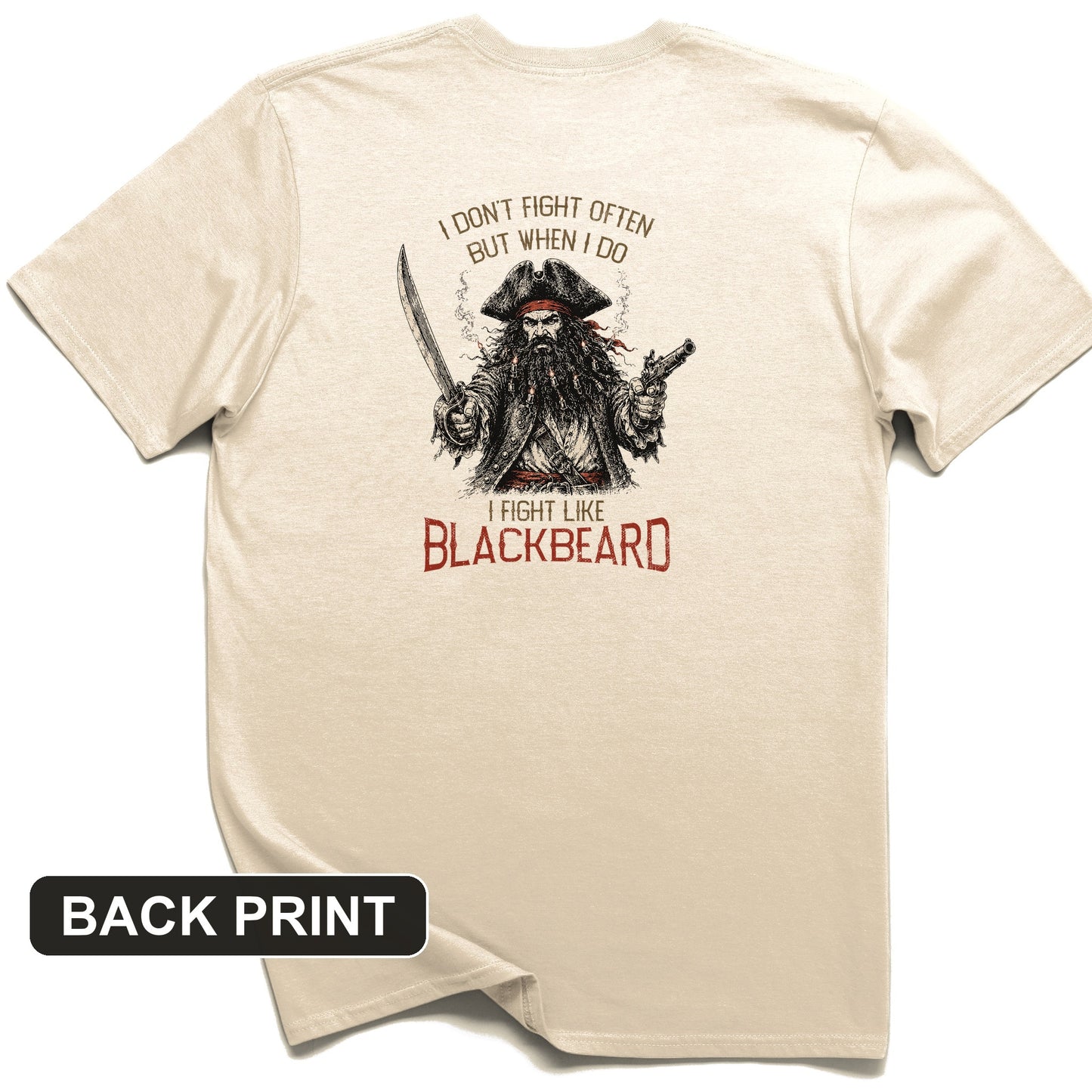 Blackbeard Back Print T-Shirt