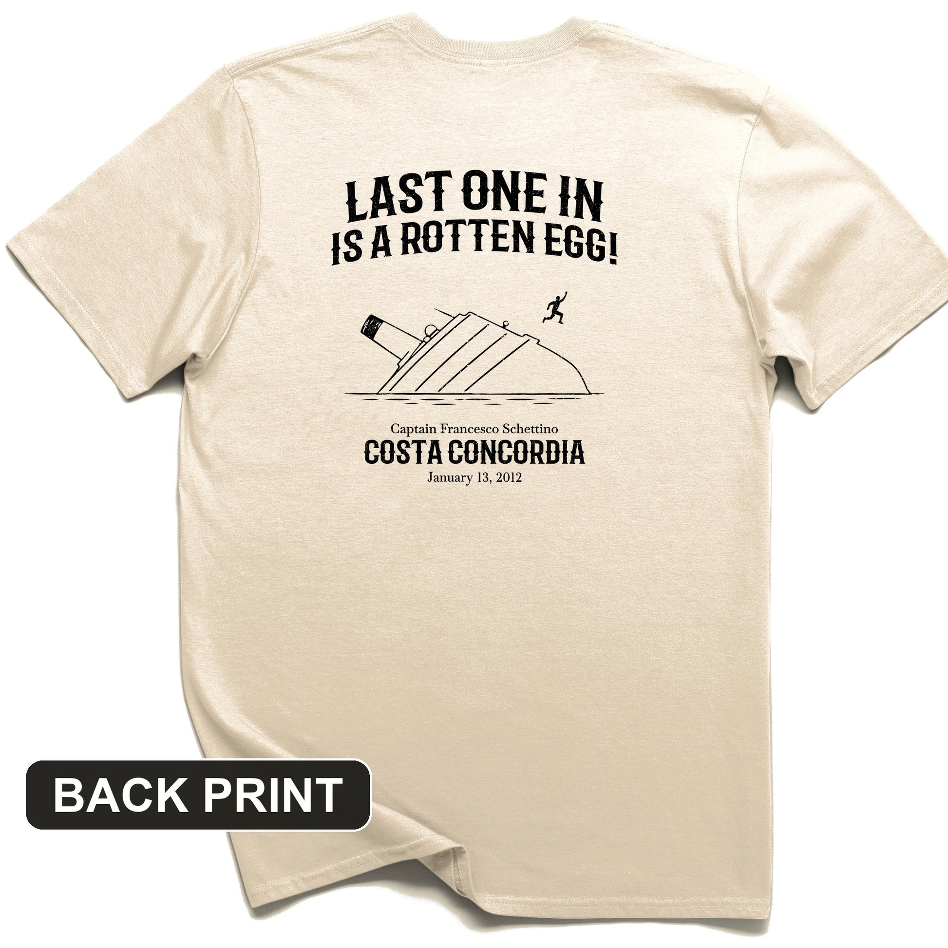 Costa Concordia Back Print T-Shirt