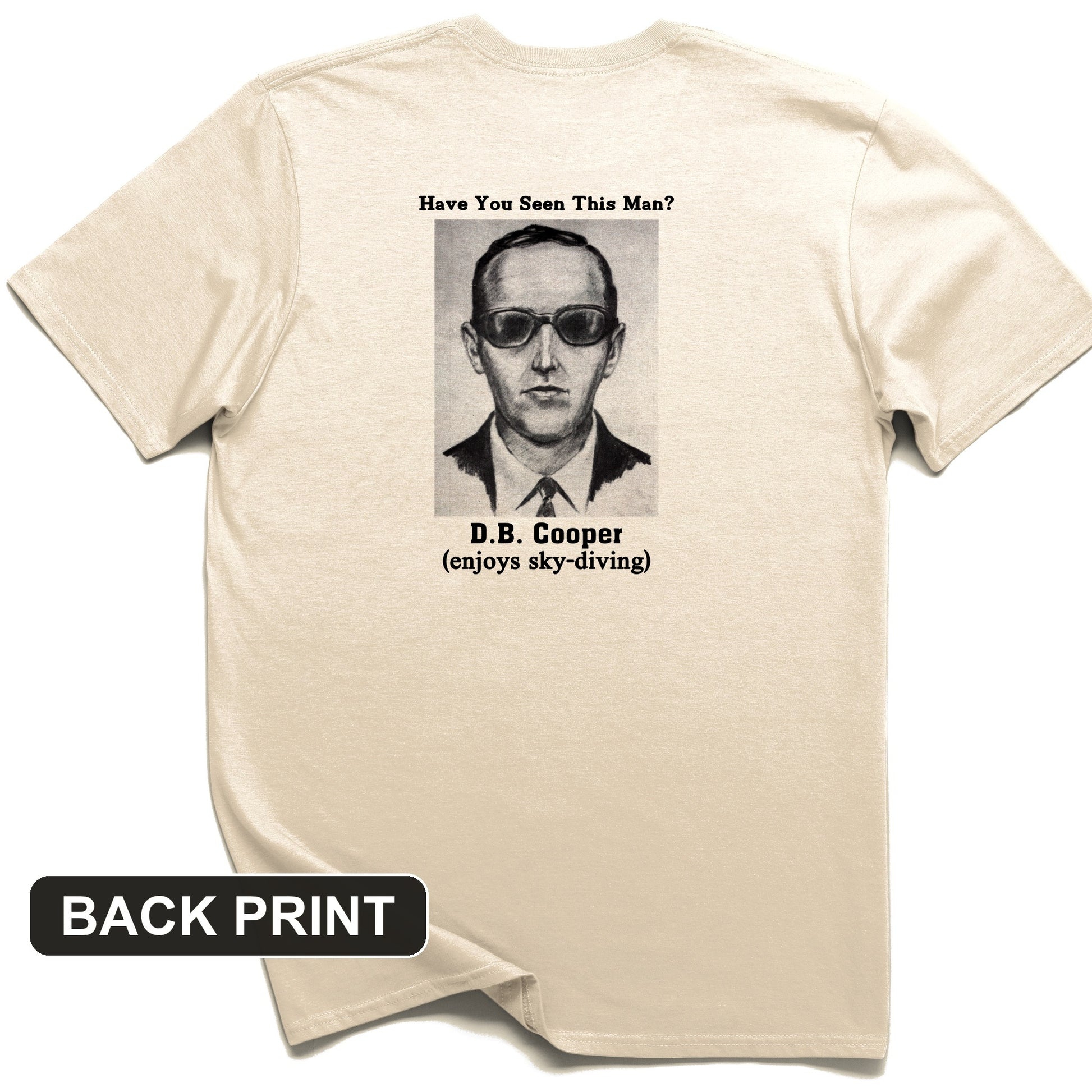 DB Cooper Back Print T-Shirt