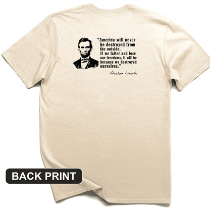 Destroyed Ourselves Lincoln Back Print T-Shirt
