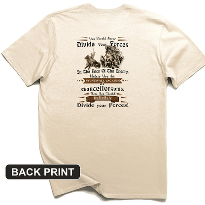 Dividing Forces Back Print T-Shirt