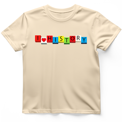 I Love History Blocks T-Shirt