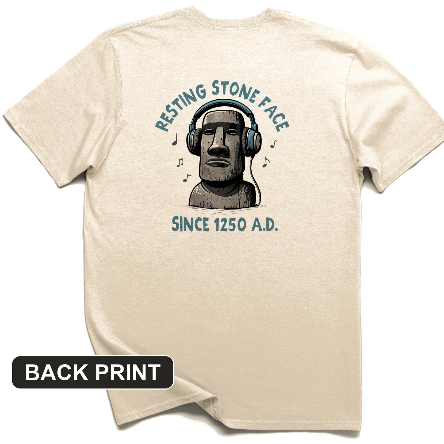 Easter Island Back Print T-Shirt