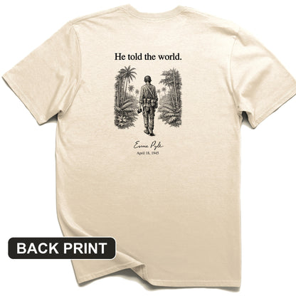Ernie Pyle Back Print T-Shirt