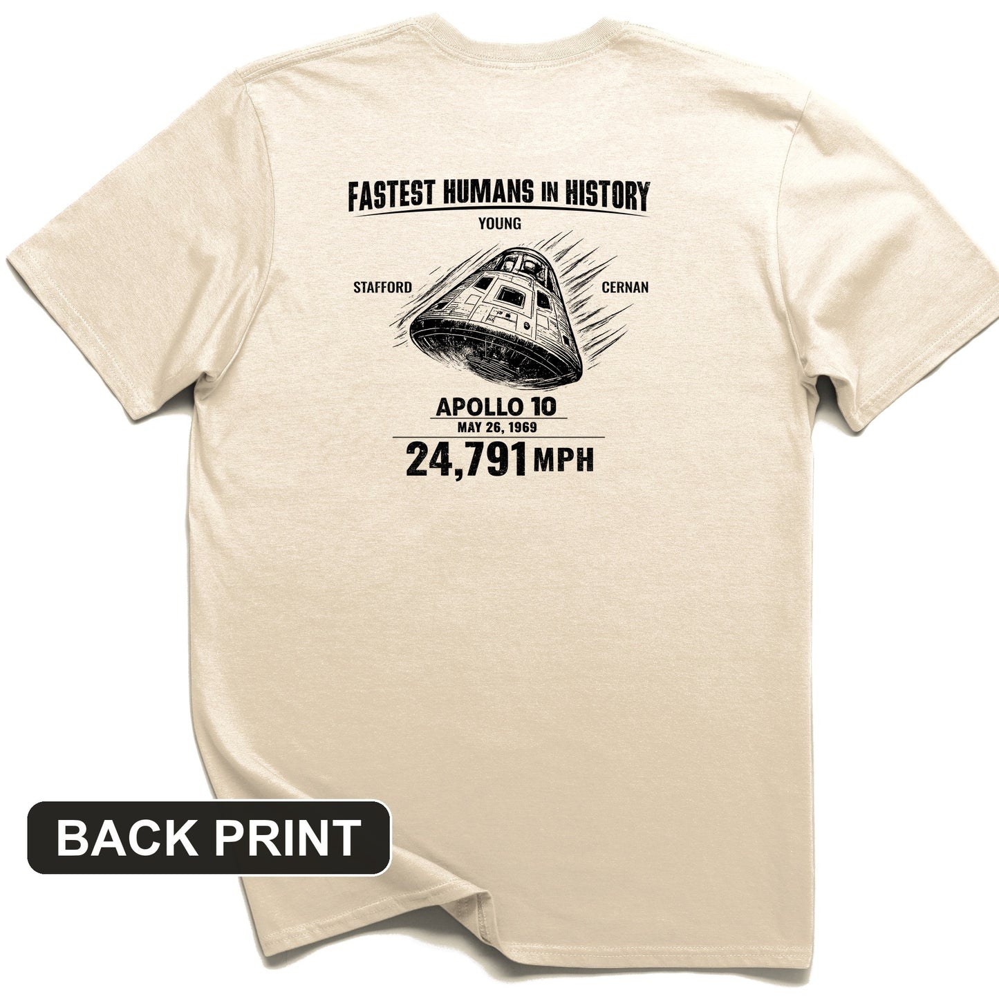 Fastest Humans Back Print T-Shirt