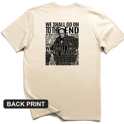 Fight On The Seas And Beaches Back Print T-Shirt