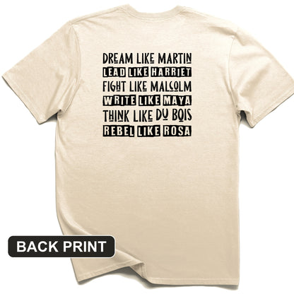 Fight Think Rebel Back Print T-Shirt
