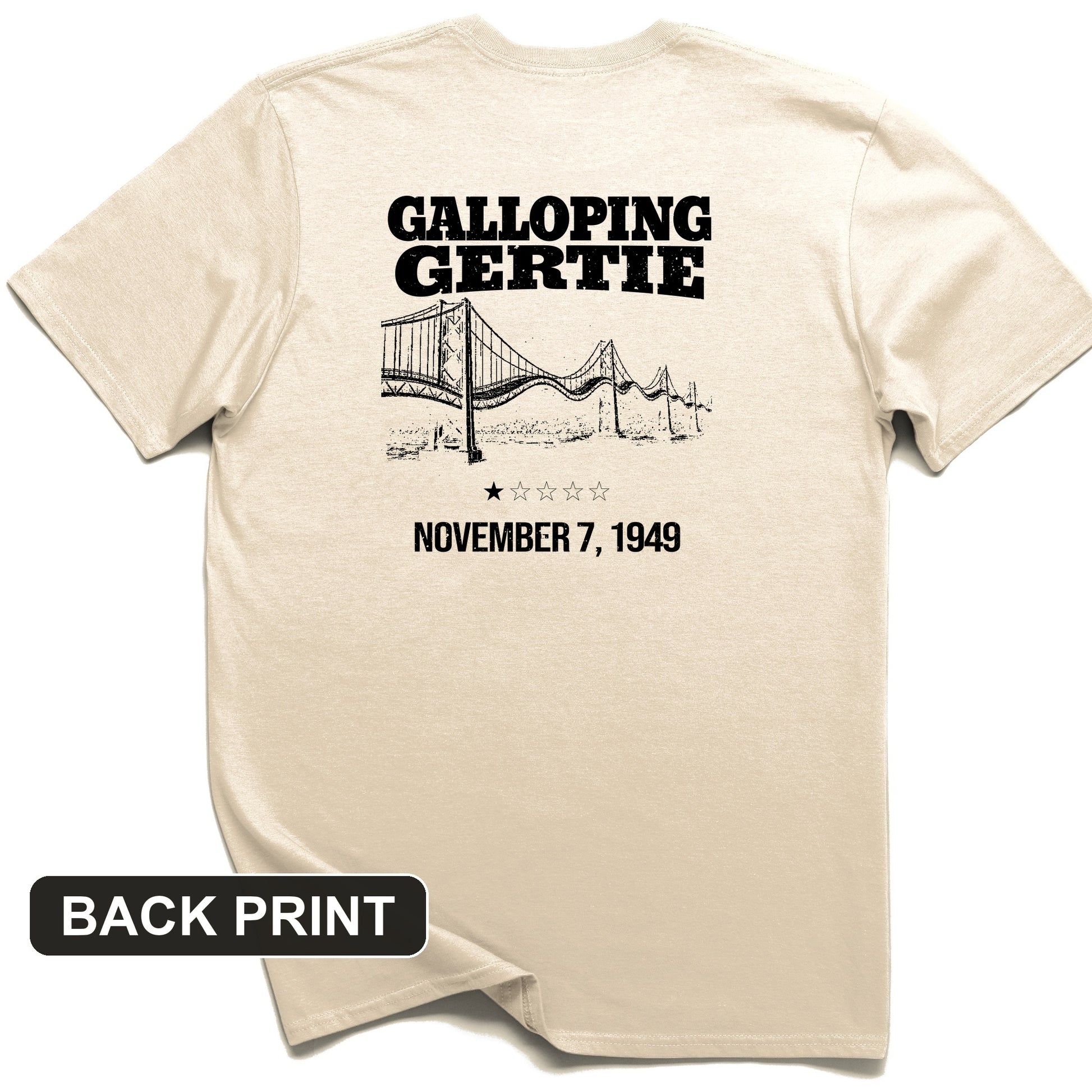 Galloping Gertie Back Print T-Shirt