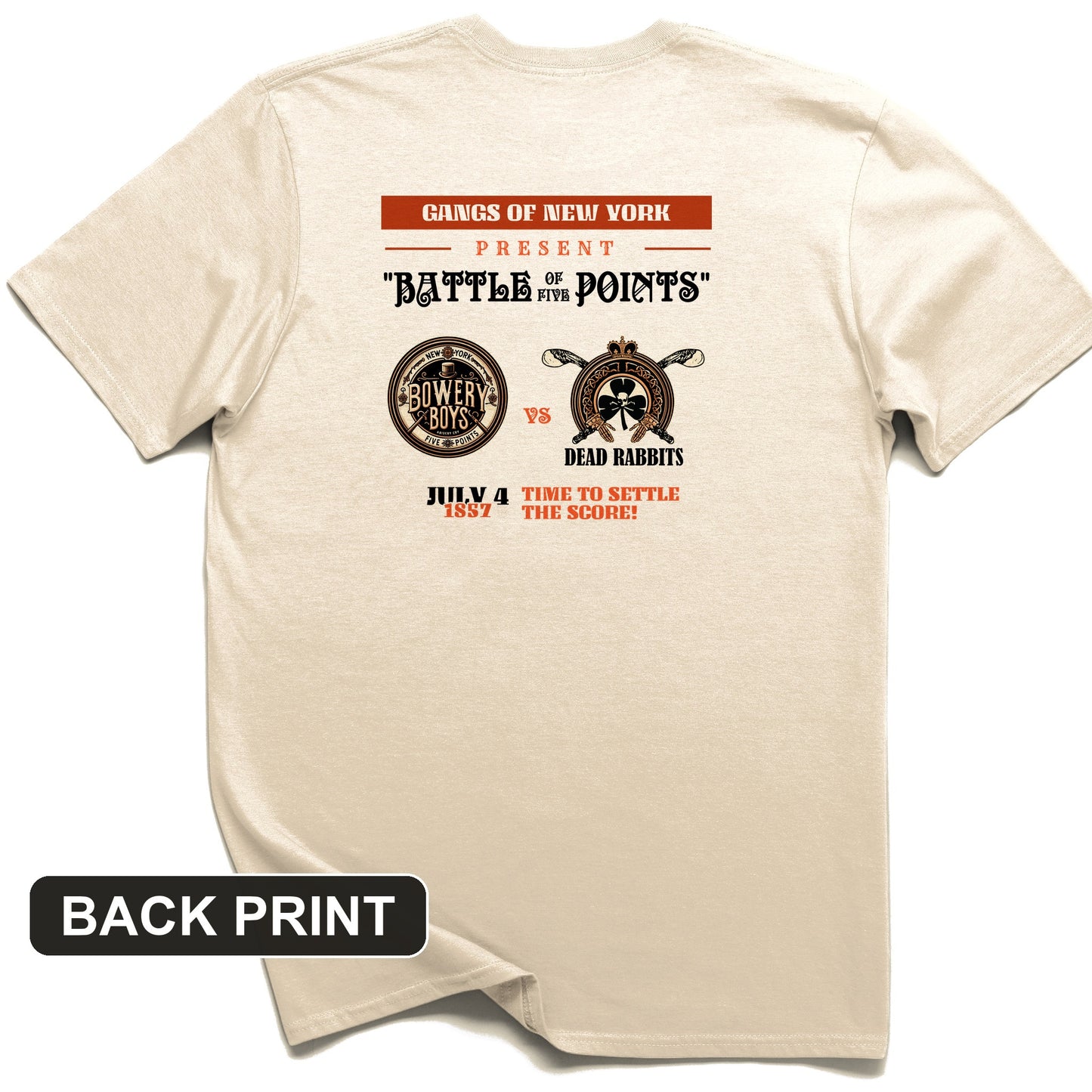Gangs of New York Back Print T-Shirt
