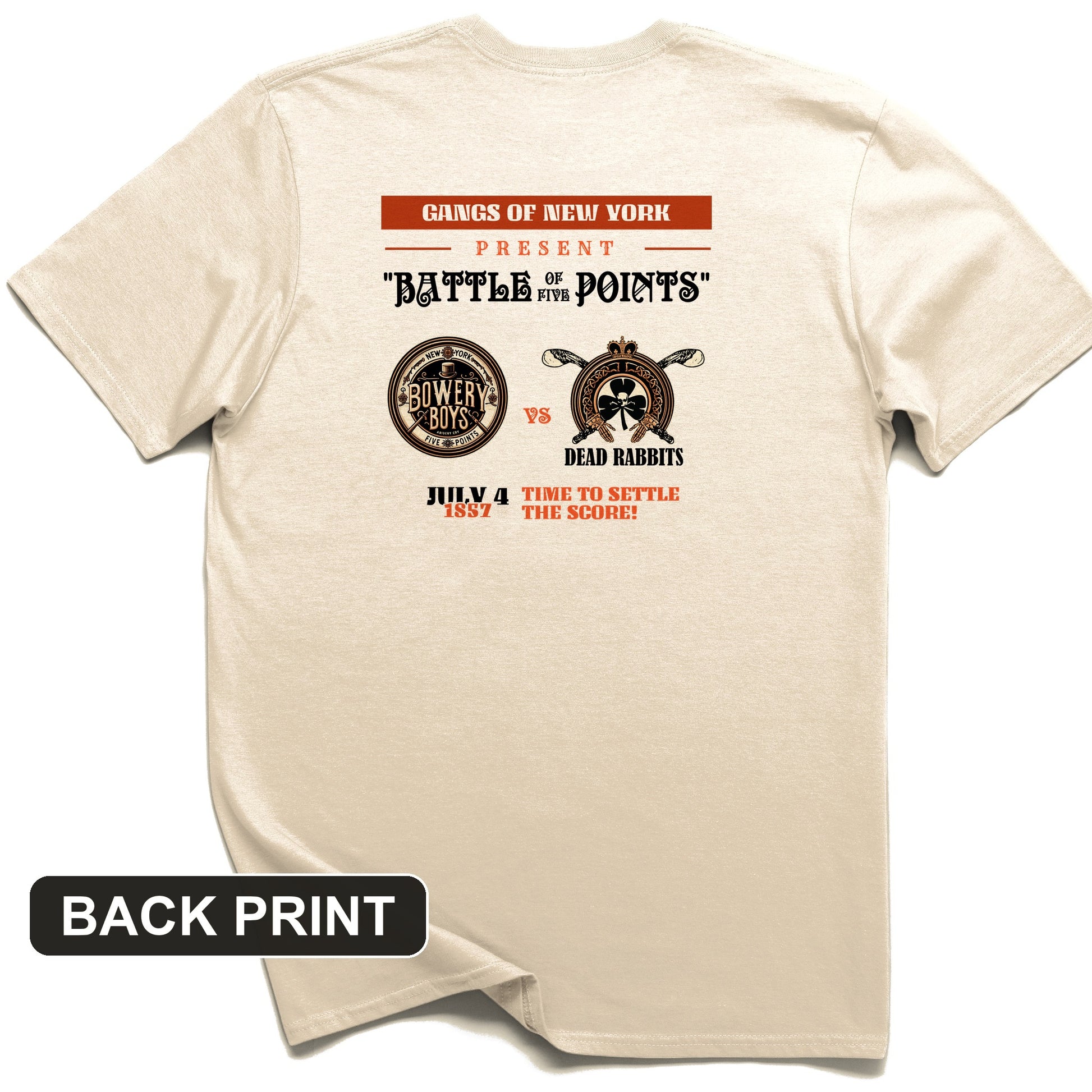 Gangs of New York Back Print T-Shirt