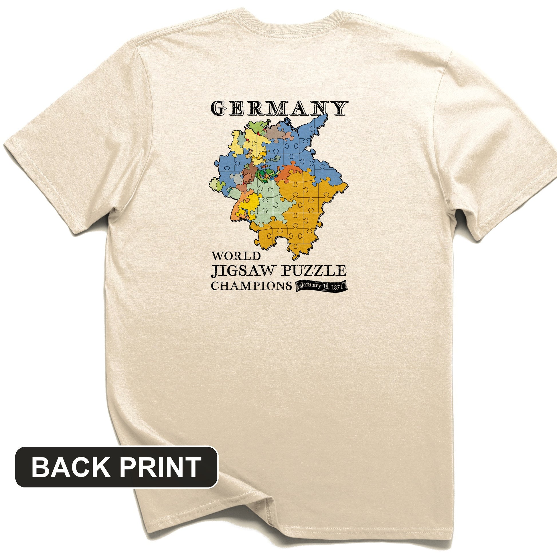 Germany Jigsaw Champion Back Print T-Shirt