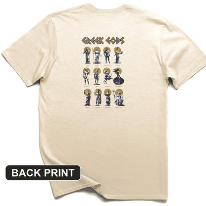 Greek Gods Back Print T-Shirt