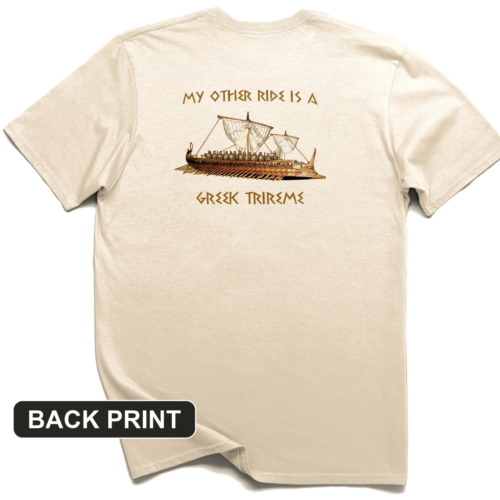 Greek Trireme Back Print T-Shirt