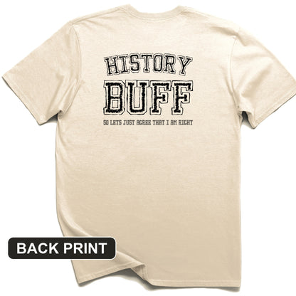 History Buff Back Print T-Shirt