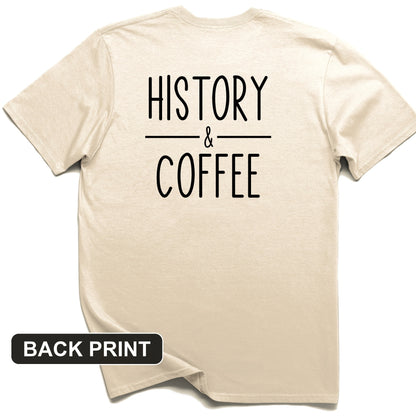 History & Coffee Back Print T-Shirt