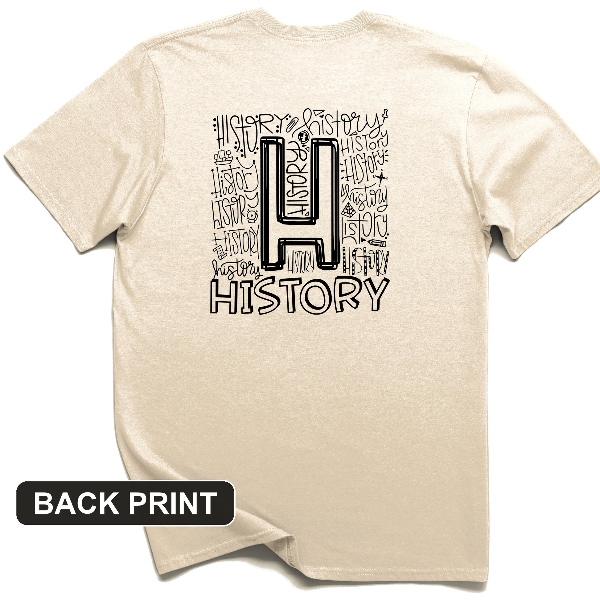 History Back Print T-Shirt