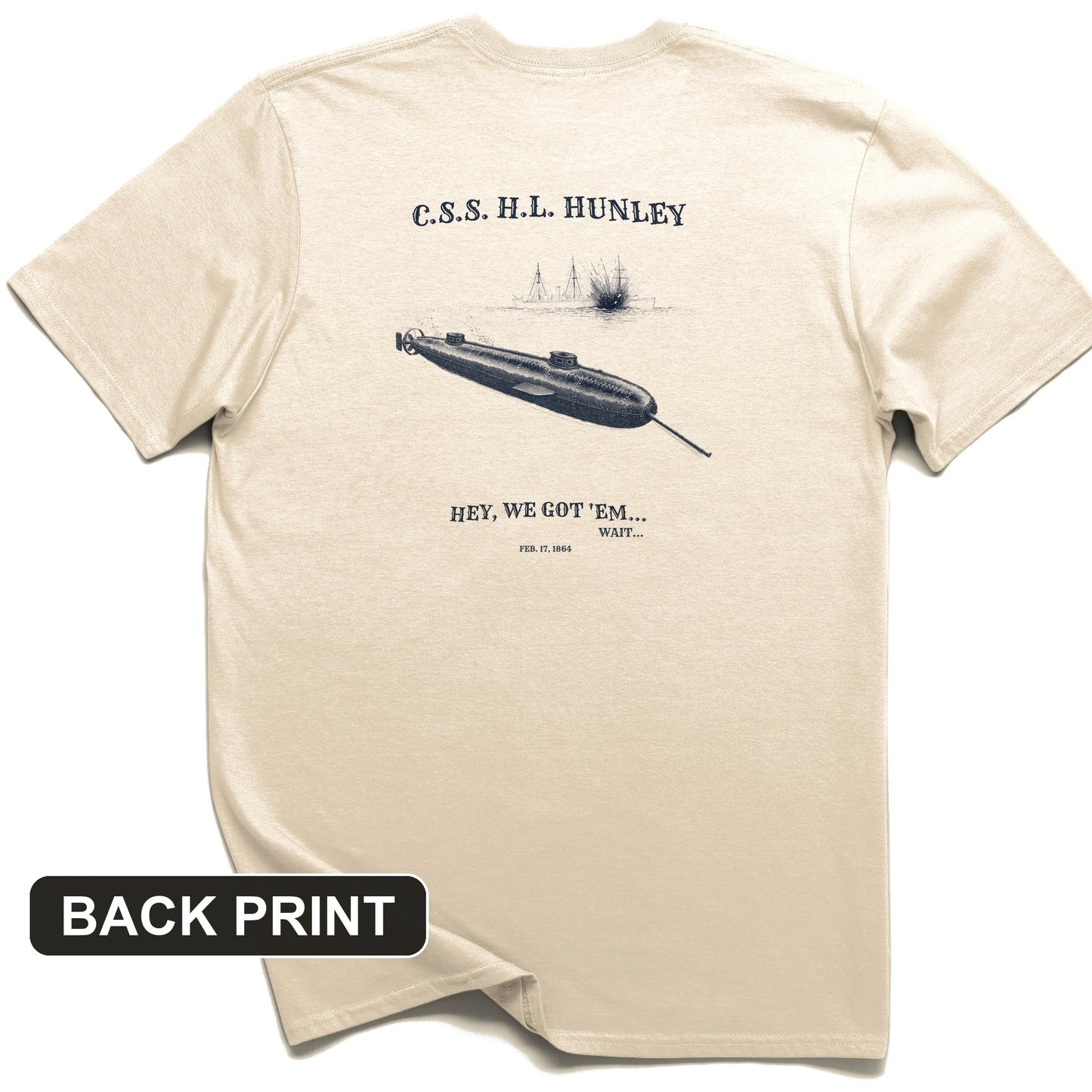 HL Hunley We Got Em Back Print T-Shirt