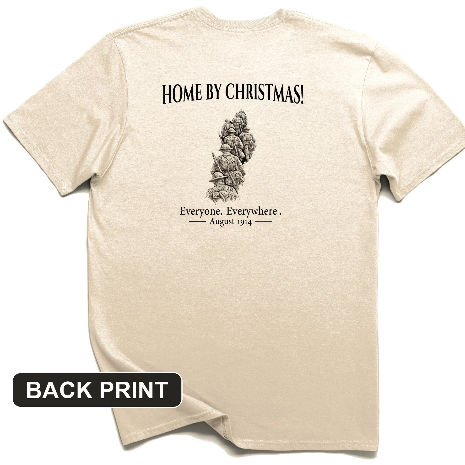 Home by Christmas Back Print T-Shirt